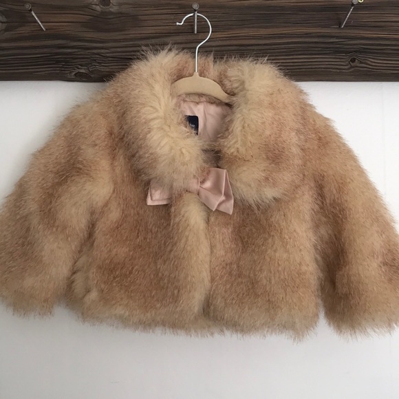 baby gap faux fur coat